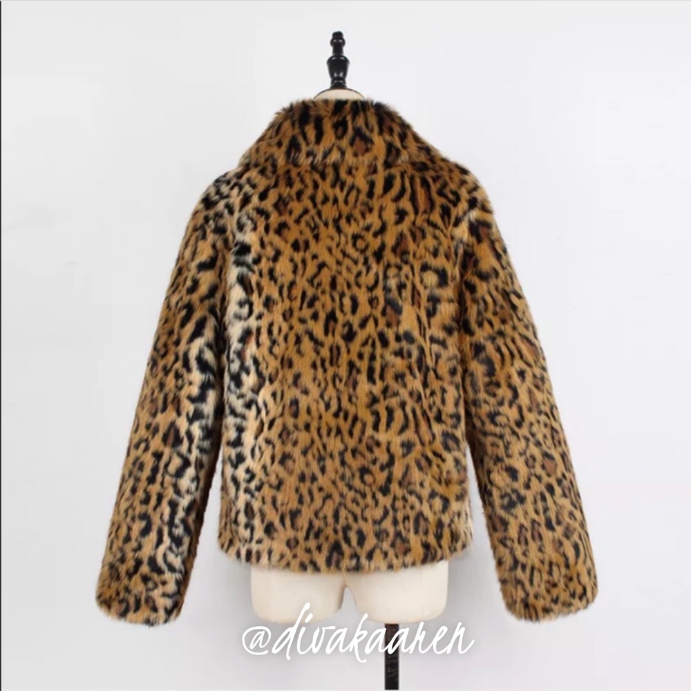 Leopard Faux FurJacket Leopard - Picture 6 of 7